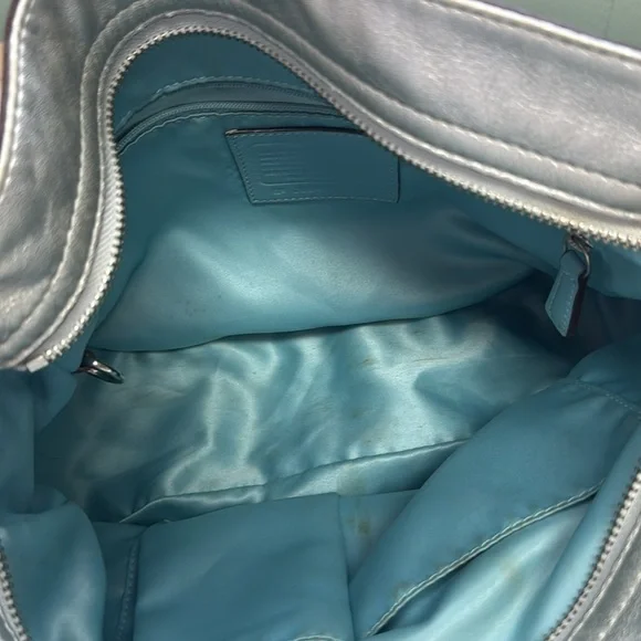 Coach Brown and Silver Shoulder Bag Vintage Y2K - Picture 6 of 10